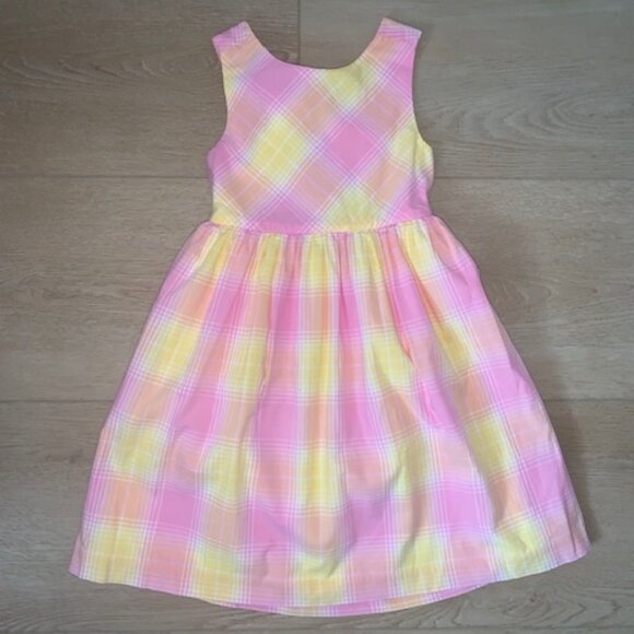 Janie and Jack Other - 🌸☀️ Janie and Jack Sleeveless Pink & Yellow Plaid Sundress – Size 3T ☀️🌸